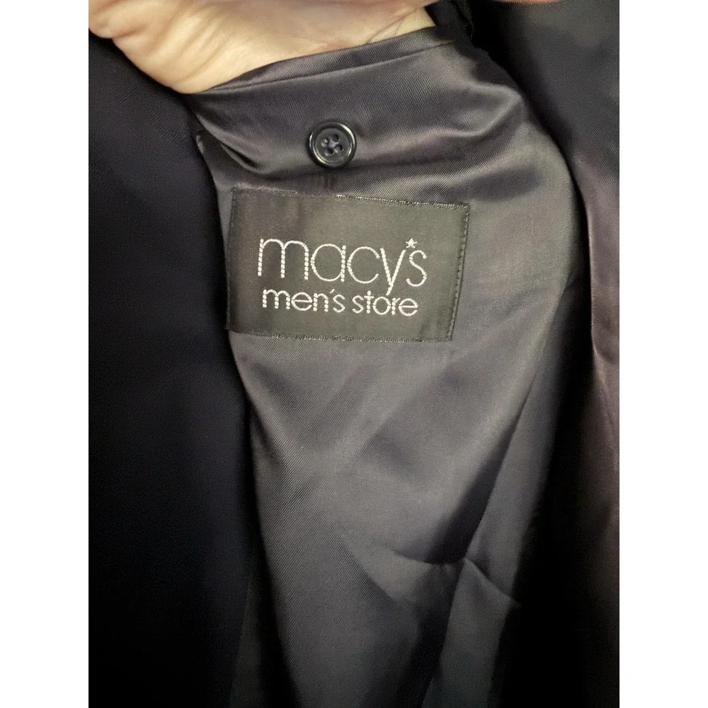 Michael Michael Kors Blazer Sport Coat Mens 38S Blue 100% Wool Macy's Jacket
